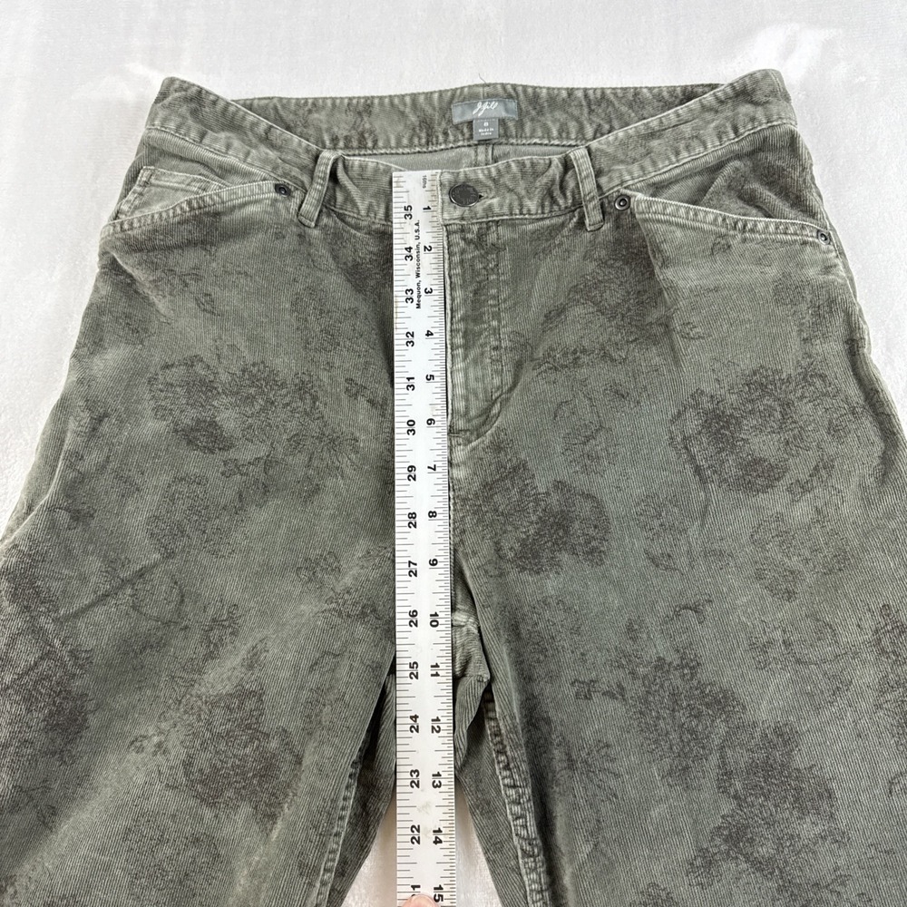 J Jill Green Floral‎ Corduroy Pants Womens 8 Soft Casual Boho Fall Comfort - Picture 6 of 8